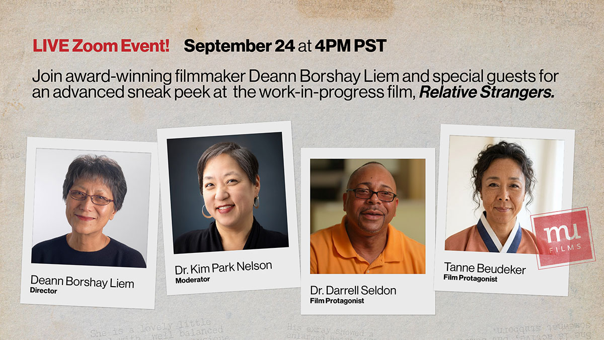 LIVE Zoom Event - Relative Strangers - September 24 at 4pm PST